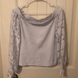 Off Shoulder White Sweater